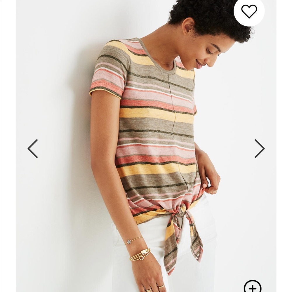 NWOT Madewell tie front knot shirt XS